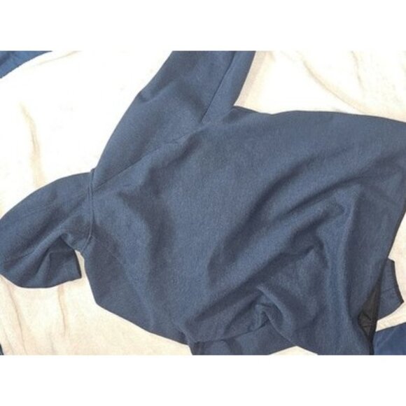 Russell Fusion Knit Hoodie Sweatshirt Mens M 38/40 Blue Full Zip Long Sleeve - Picture 3 of 3